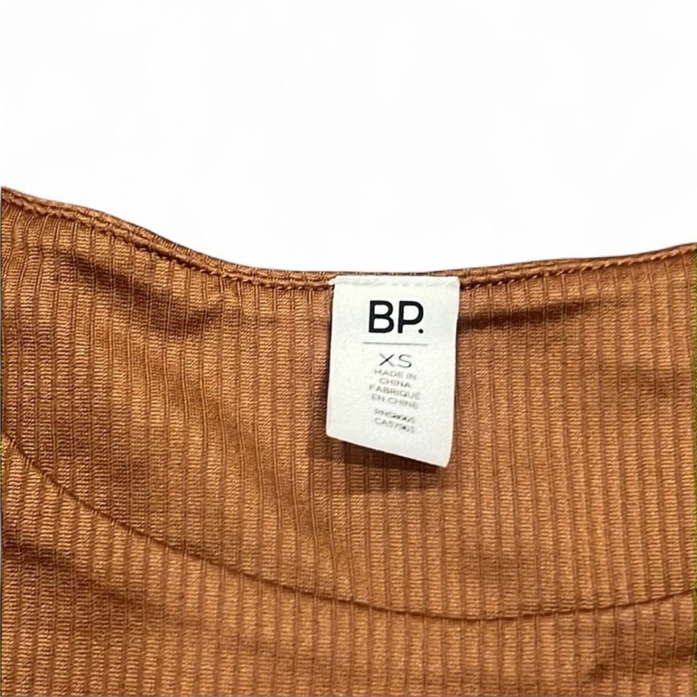 BP. Butter Ribbed Tank Bodysuit Kona Brown XS - Picture 7 of 9